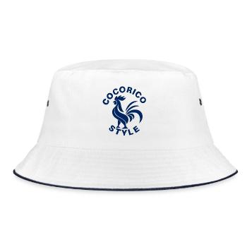 Cocorico Style - Bucket Hat - white/navy - Front