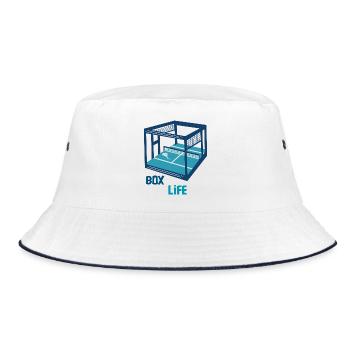 Box Life Court Padel - Bucket Hat - white/navy - Front