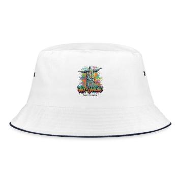 Christus der Erlöser - Wächter über Rio - Bucket Hat - Weiß/Navy - Vorne