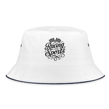 Racing Sport Motorsport - Bucket Hat - Weiß/Navy - Vorne