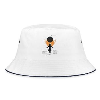Mondscheinkind im Traumkreis - Bucket Hat - Weiß/Navy - Vorne