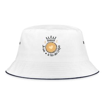 I'm the king of pancakes, best cook! - Bucket Hat - white/navy - Front