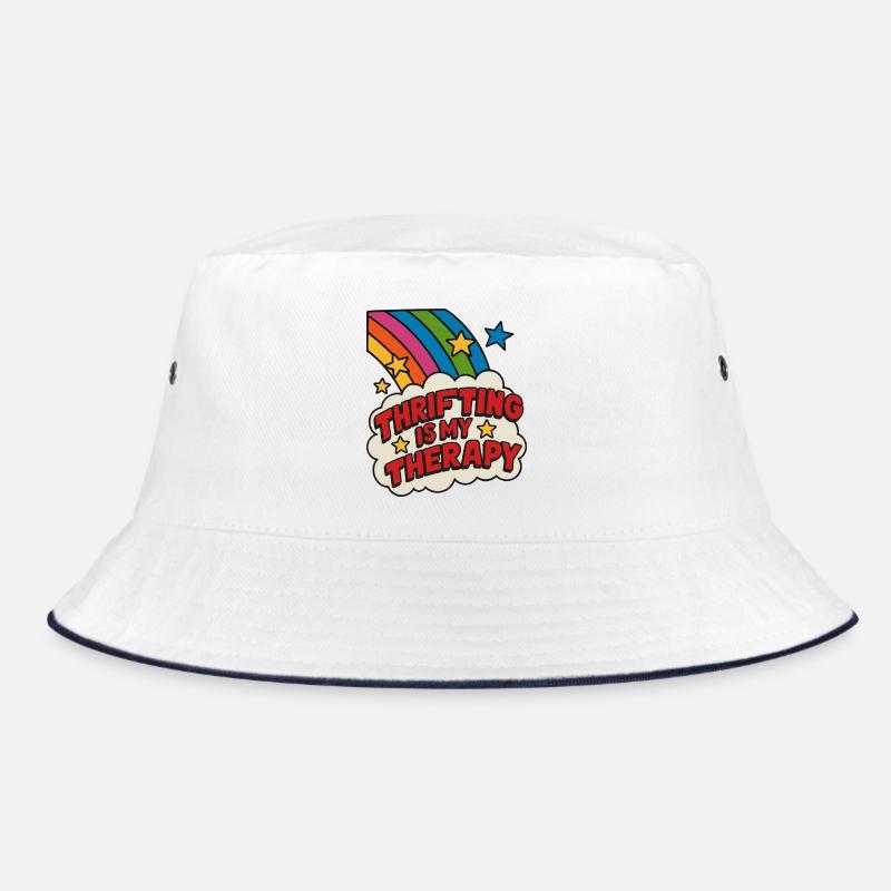 Secondhand-Therapie Regenbogenpflaster Bucket Hat