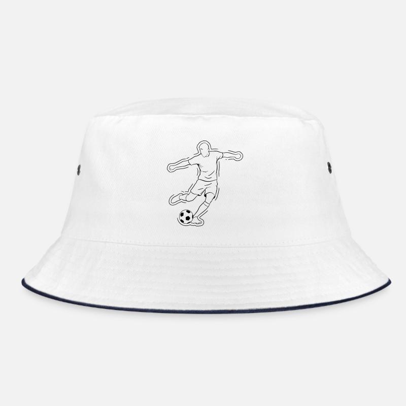 Fußball Dribbling Spieler Lauf Vektor Bucket Hat
