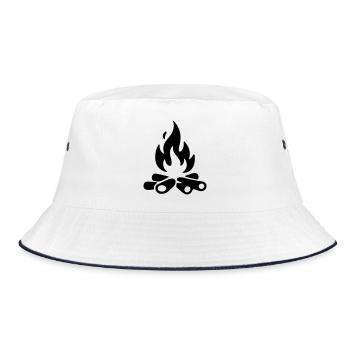 Bois de chauffage pour feu de camp - Bob - blanc/marine - Devant