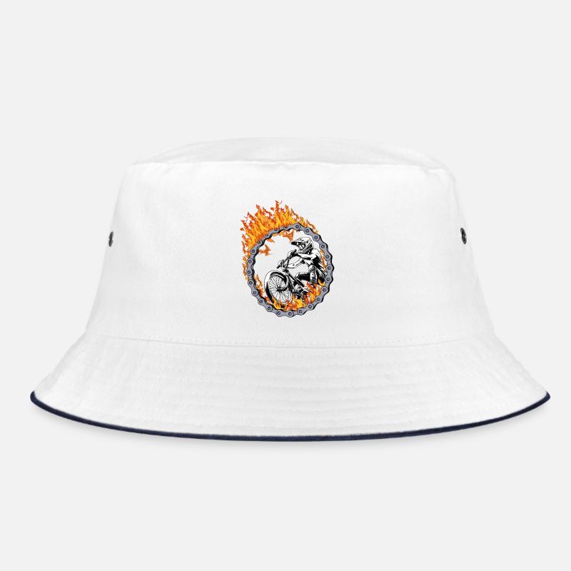 BMX Rider Fire Ring Bucket Hat