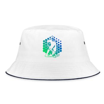 Floorball Vibes for Floorball - Bucket Hat - white/navy - Front