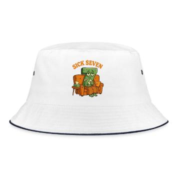Six Seven Sick Seven - Bucket Hat - white/navy - Front