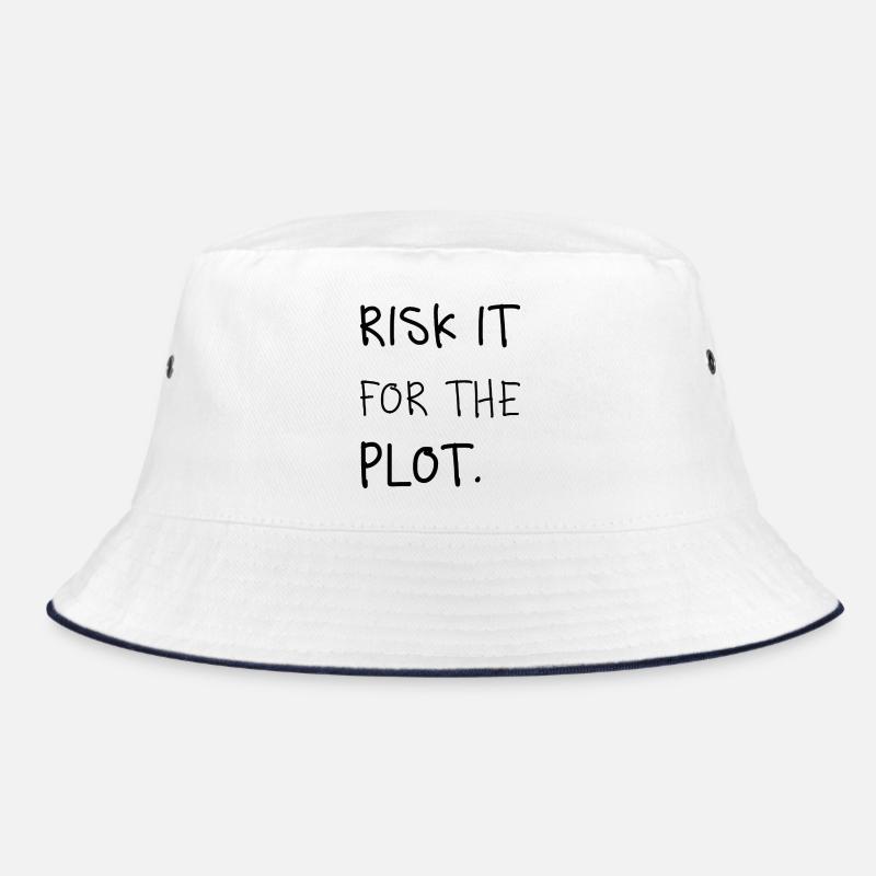 Risk It for the Plot – Handwriting Bucket Hat