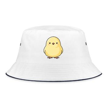 Petit Poussin Jaune – Illustration Animal mignon - Bob - blanc/marine - Devant