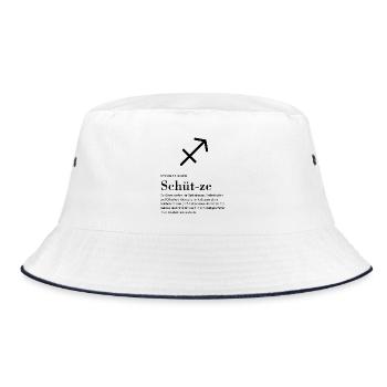 Zodiac sign Sagittarius - Bucket Hat - white/navy - Front