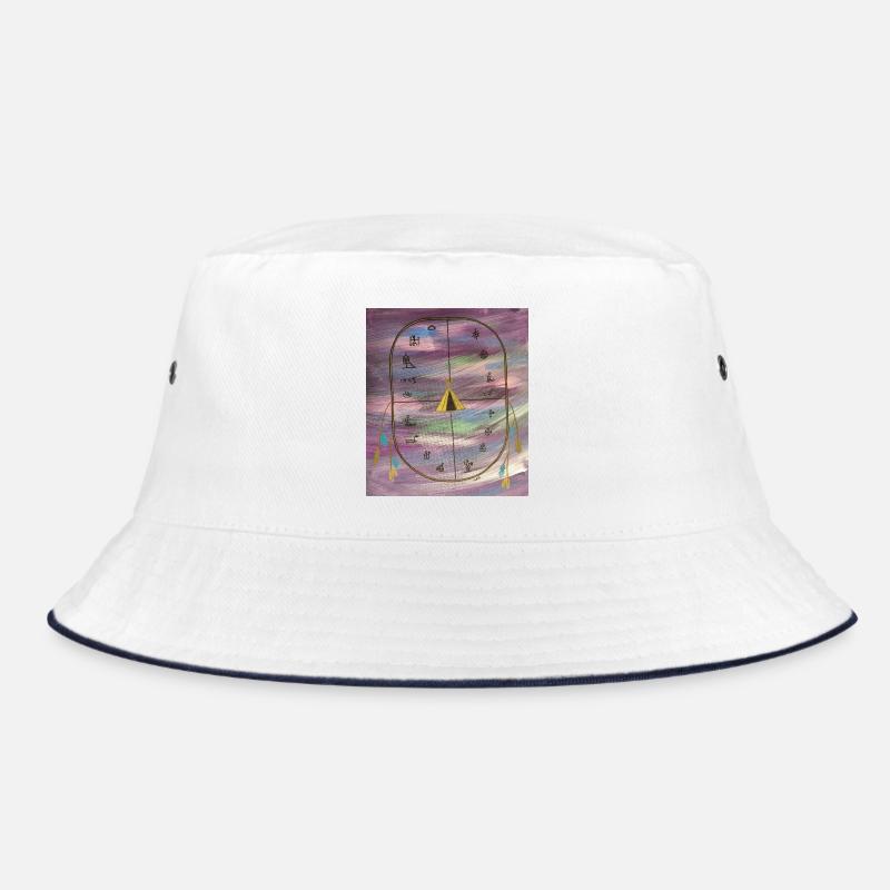 Zeremonien-Trommel - Bucket Hat - Weiß/Navy