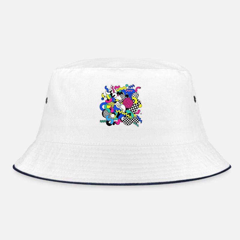 Neon Chaos Pop Art Muster Bucket Hat