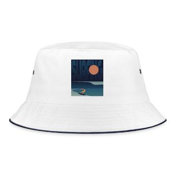 SURFER WAVE - Bucket Hat - white/navy - Front