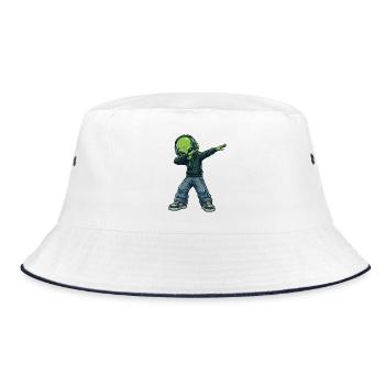 Extraterrestre en dab – Motif de dessin animé de science-fiction drôle - Bob - blanc/marine - Devant