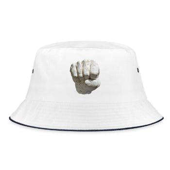 Fixed Fist Marble Look - Bucket Hat - white/navy - Front