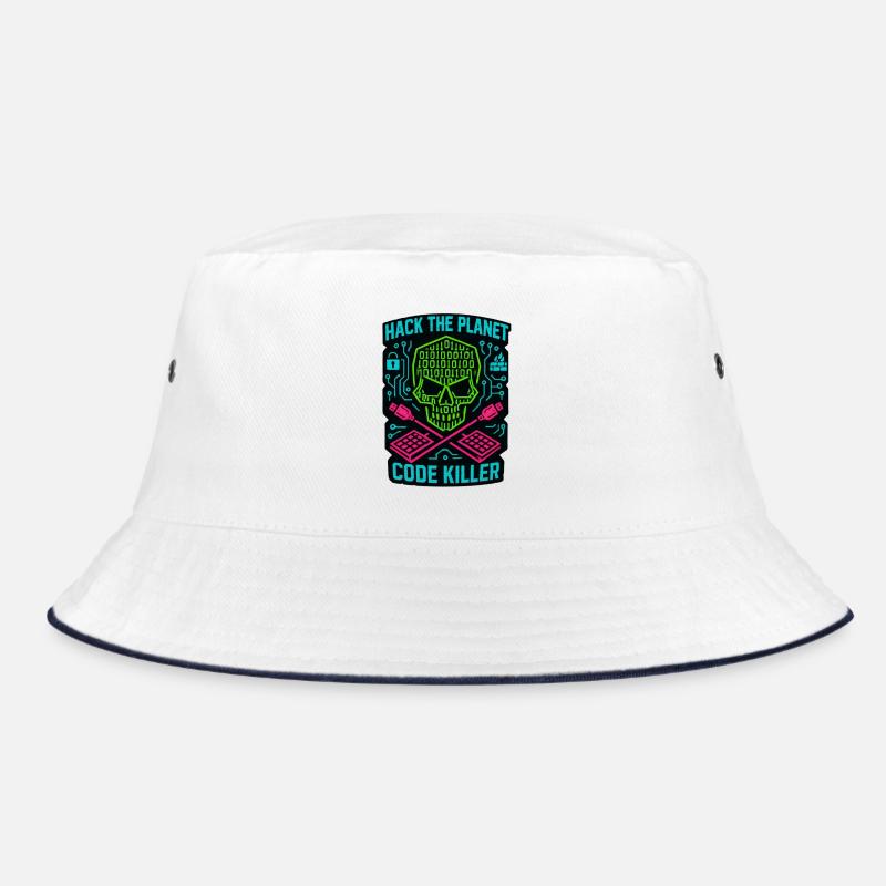Hack the Planet Code Killer – Cybersicherheit Bucket Hat