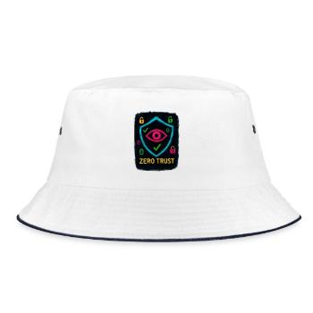 Cybersecurity: Zero Trust - Bucket Hat - white/navy - Front