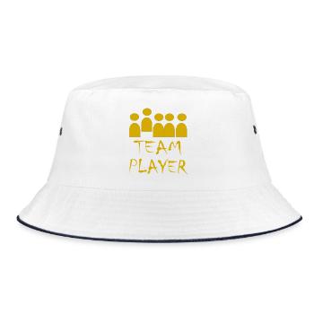 Team Player Silhouette - Bucket Hat - white/navy - Front