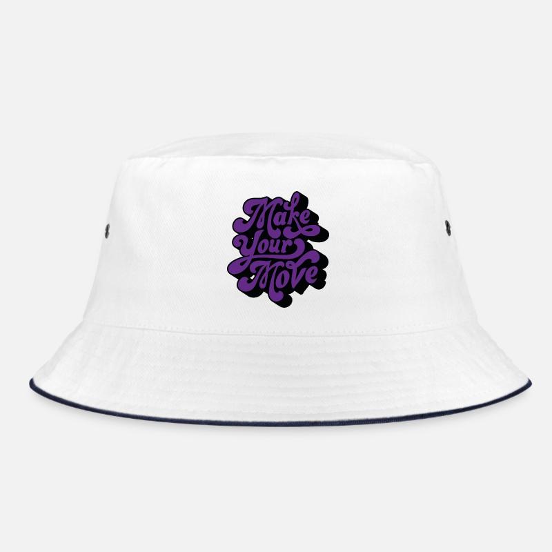 Make Your Move Retro Script Bucket Hat