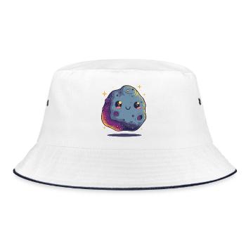 Kawaii Asteroidenstern - Bucket Hat - Weiß/Navy - Vorne