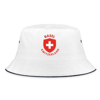 Bouclier de Bâle croix suisse - Bob - blanc/marine - Devant