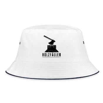 Holzfäller - Bucket Hat - Weiß/Navy - Vorne