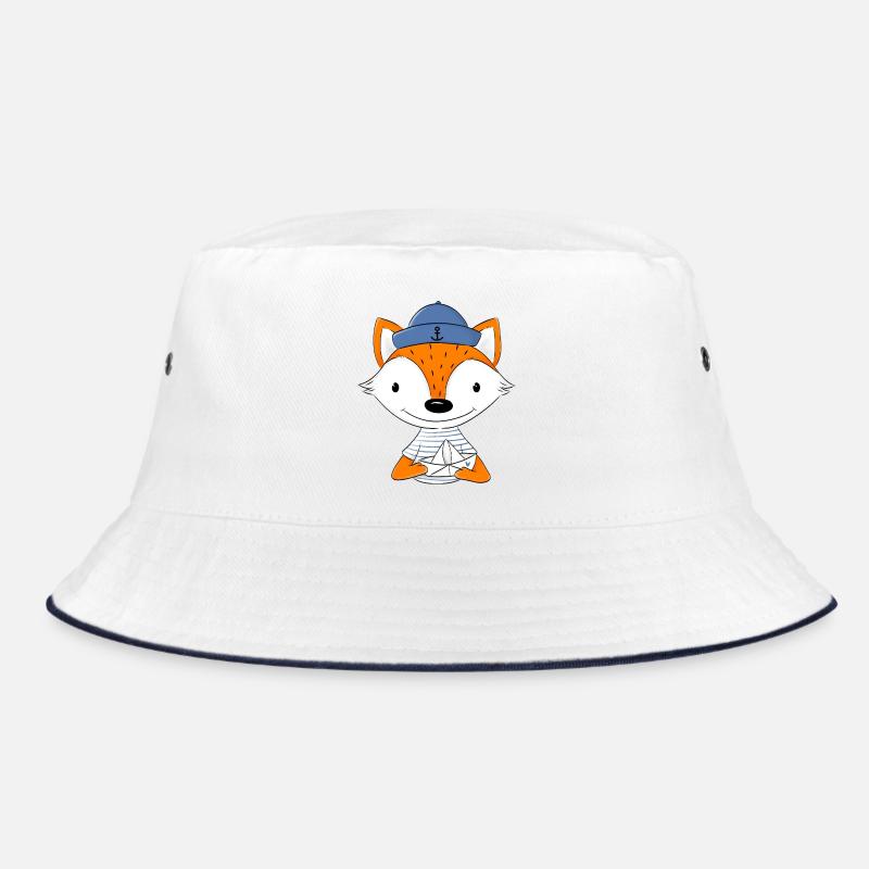 Matrosen Fuchs mit Papierboot Bucket Hat