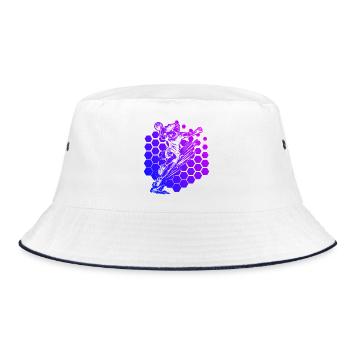 Handball Stil für jeden Anlass fuer Frauen - Bucket Hat - Weiß/Navy - Vorne