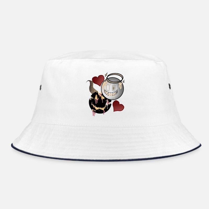 Angel and Devil Design Bucket Hat