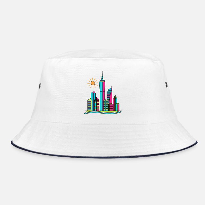Skyline urbain abstrait vibrant Art moderne coloré Bob