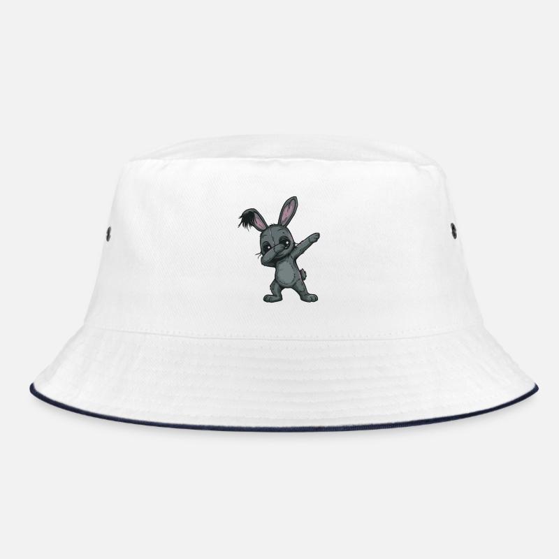 Patchwork Bunny Doodle Bucket Hat