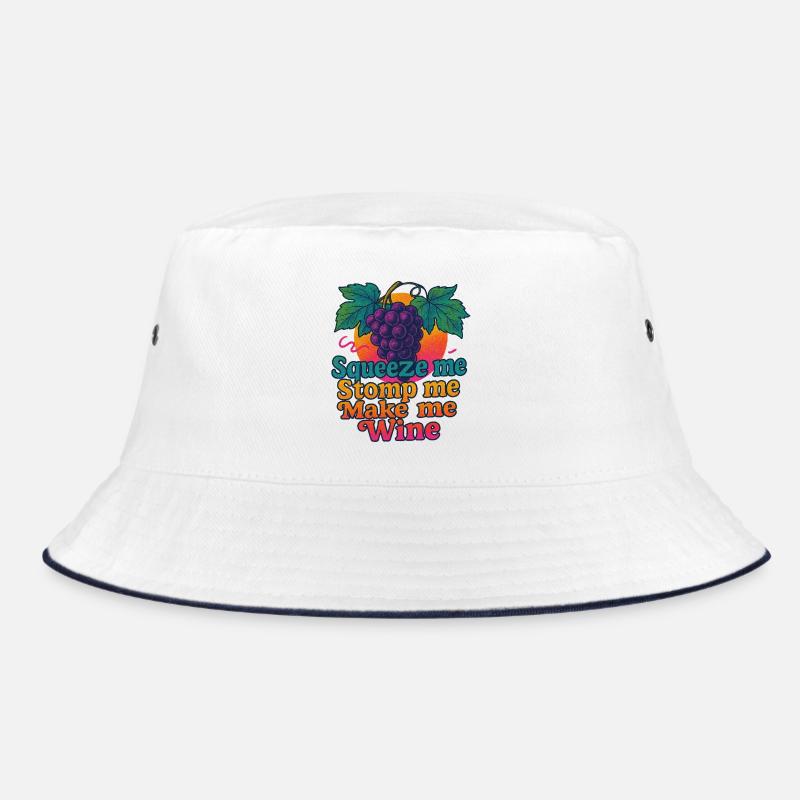 Grapes Squeeze Stomp Make Wine Bucket Hat