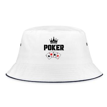 Cartes de poker - Bob - blanc/marine - Devant