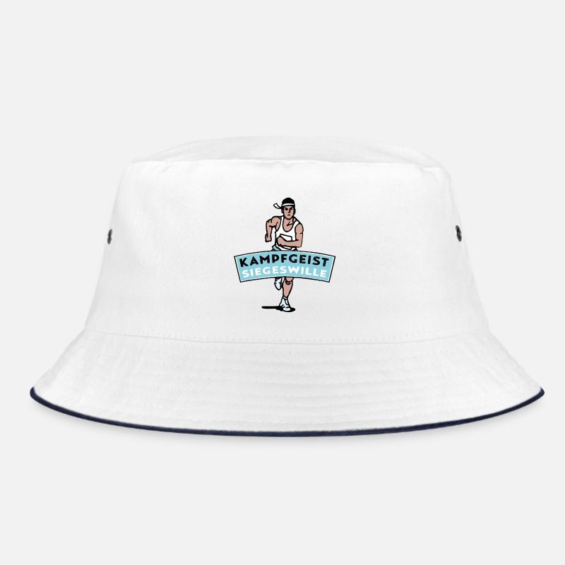 Kampfgeist Siegeswille - Marathonläufer Bucket Hat