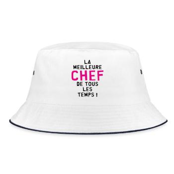 Bester Koch aller Zeiten - Bucket Hat - Weiß/Navy - Vorne
