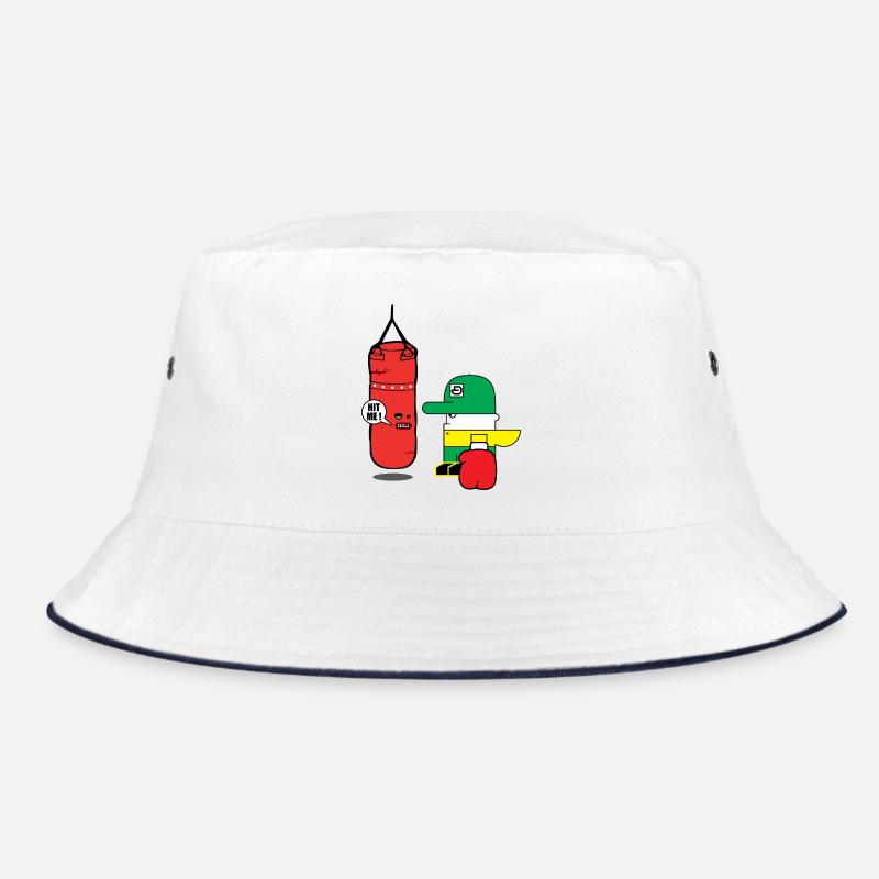 Cartoon Boxing Duo: Maskottchen Bold Bag Bucket Hat