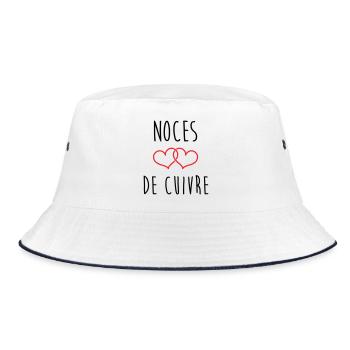 noces de cuivre 32 ans de bonheur - Bob - blanc/marine - Devant