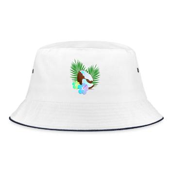 Hibiscus des tropiques de l’île Coconut - Bob - blanc/marine - Devant