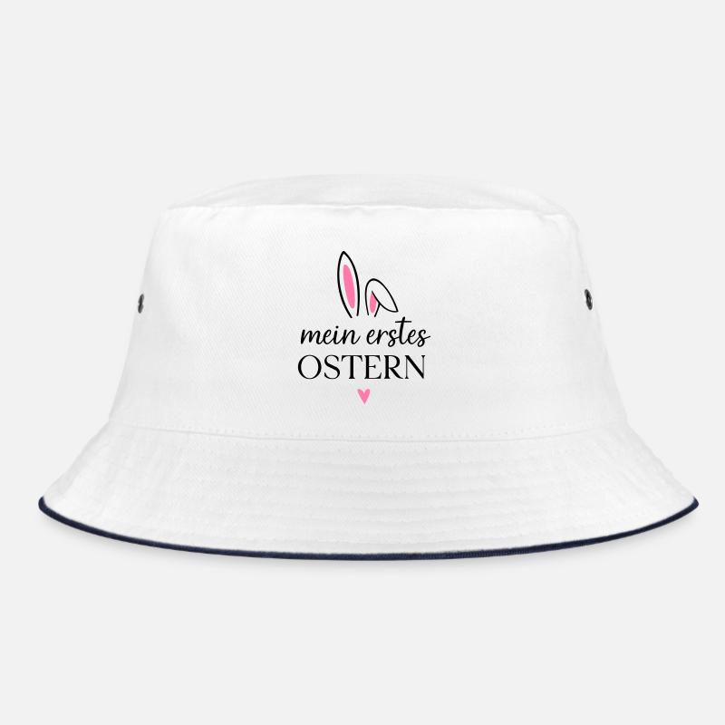 My First Easter | Outfit first Easter baby - Bucket Hat - white/navy