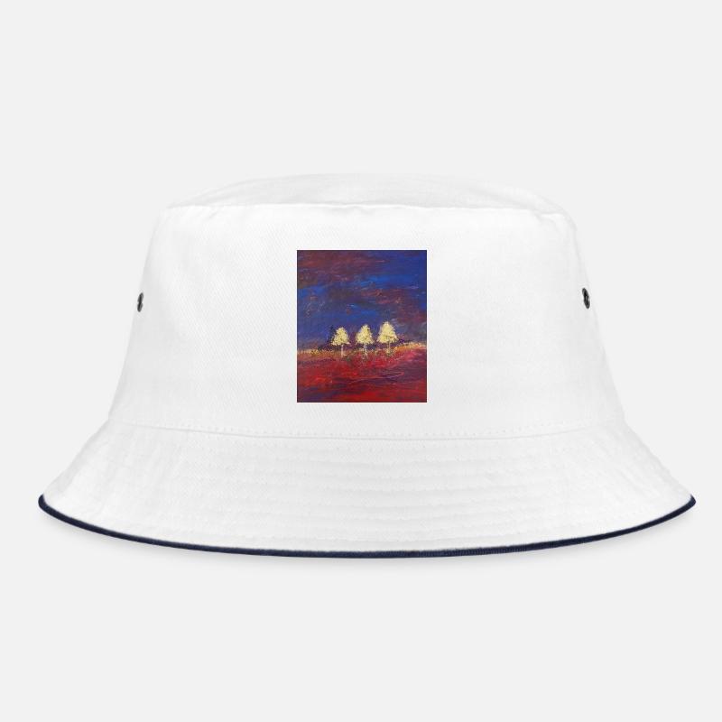 Three trees in sunset Bucket Hat
