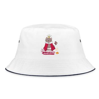 Puzzle Queen - Bucket Hat - white/navy - Front