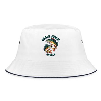 Cool Guys Fishing - Bucket Hat - white/navy - Front