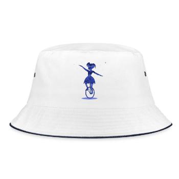 Unicycle | Unicycling Freestyle - Bucket Hat - white/navy - Front
