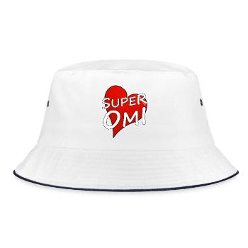 SUPER OMI - Bucket Hat - Weiß/Navy - Vorne