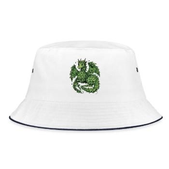 Ivy Dragon - Bucket Hat - white/navy - Front