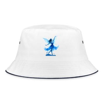 Blue Fairy in Flight - Bucket Hat - white/navy - Front