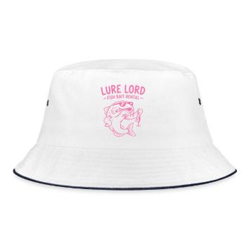 Lure Lord, T-shirt Drôle de Pêcheur, Sweat à capuche, Chaussettes - Bob - blanc/marine - Devant