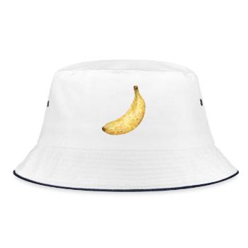 Mosaic Banana Golden Yellow - Bucket Hat - white/navy - Front