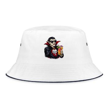 Vampire Cocktail Deluxe - Bucket Hat - white/navy - Front